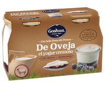 Yogur de leche fresca de oveja del Pirineo. con mora y arándanos GOSHUA 2 x 125 g.