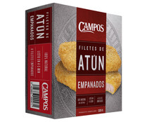 Filetes de atún empanados 100% naturales (sin aditivos) CAMPOS 320 g.