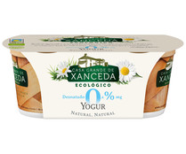 Yogur natural desnatado ecol&oacute;gico, con 0% materia grasa CASA GRANDE DE XANCEDA 2 x 125 gr.<br />