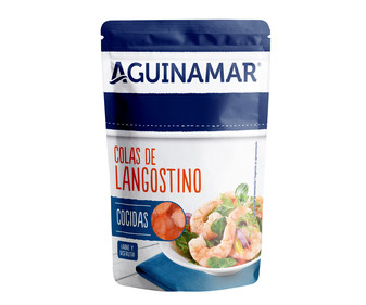 Cola de langostino cocido AGUINAMAR 90 g. Cola de langostino cocido AGUINAMAR 90 g.