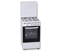 Cocina independiente a gas natural ROMMER VCH-455 N con Grill, 4 fuegos. H: 82,6cm, A: 50cm, F: 54cm.