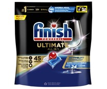 Detergente lavavajillas máquinar FINISH QUANTUM ULTIMATE 45 uds 580,5 g.