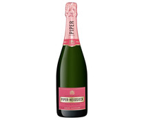 Champagne rosado elaborado con un 15 a 20% vinos de reserva PIPER-HEDSIECK Rosé sauvage botella de 75 cl.