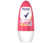 Desodorante  roll on para mujer REXONA Tropical 50 ml.