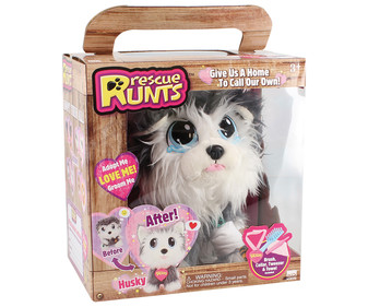 peluche rescue runts husky