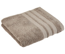 Toalla lisa de lavabo, 100% algodón, densidad de 500g/m², color beige, ACTUEL.
