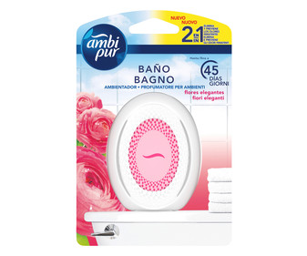 Ambientador baño Flores elegantes AMBIPUR 7,5 ml. Ambientador baño Flores elegantes AMBIPUR 7,5 ml.