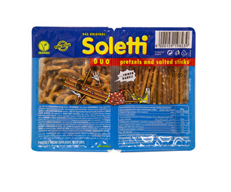 Palitos y pretzels salados SOLETTI 160 g. Palitos y pretzels salados SOLETTI 160 g.