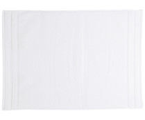 Alfombra de baño 100% algodón color blanco, densidad de 1000g/m², 50x70 cm. ACTUEL.
