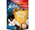 Snacks gatos sabor pollo, hígado y pavo PURINA FÉLIX Party Mix 200 g. 