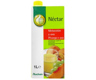 Néctar de melocotón y uva brick de 1 litro Néctar de melocotón y uva brick de 1 litro