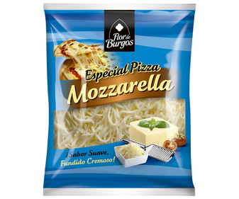 Queso rallado mozarella FLOR DE BURGOS 200 g. Queso rallado mozarella FLOR DE BURGOS 200 g.