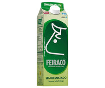 Leche de vaca semidesnatada y de origen 100% gallega FEIRACO 1 l.