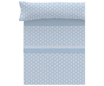 Juego de sábanas tejido pirineo color azul para cama de 90cm, diseño geométrico, TEXTIL HOGAR. Juego de sábanas tejido pirineo color azul para cama de 90cm, diseño geométrico, TEXTIL HOGAR.