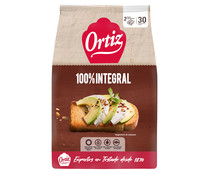 Pan tostado multicereal extera crujiente ORTIZ 30 uds. 324 g.