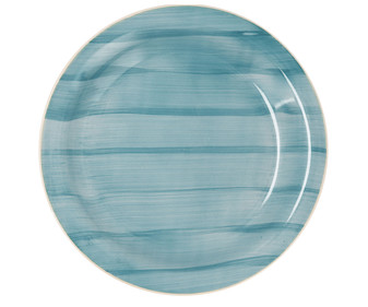 Plato para postre de loza con diseño estampado, 1 cm de diámetro, modelo Brisa marina, QUID.