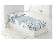 Saco nórdico con relleno extraíble para cama de 90 cm, estampado de pirámides, 100% algodón, MODADOM.