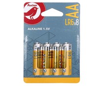 Pack de 8 pilas alcalinas AA, LR06, 1,5V, PRODUCTO ALCAMPO.