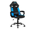 Silla gaming DRIFT DR50 Pro, color negro y azul, almohadilla lumbar, reclinable, regulación de altura.