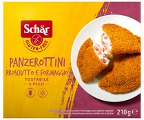 Empanadillas rellenas de jamón york y queso, sin gluten SCHÄR 210 g.