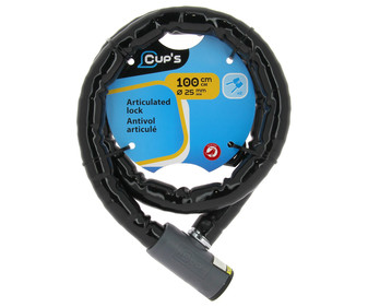 Antirrobo articulado para bicicletas, 1 metro de longitud CUP'S ALCAMPO. Antirrobo articulado para bicicletas, 1 metro de longitud CUP'S ALCAMPO.