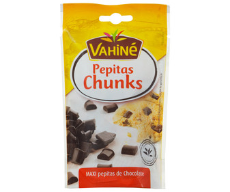 Pepitas chunks, maxi pepitas de chocolate negro VAHINE 100 g. Pepitas chunks, maxi pepitas de chocolate negro VAHINE 100 g.