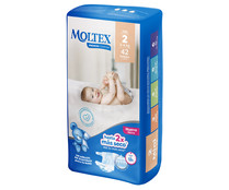 Pañales talla 2 para bebés de 3 a 6 kilogramos MOLTEX Premium comfort 42 uds.