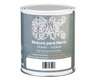 Pintura para hierro, interior exterior, gris, OK, 750ml. Pintura para hierro, interior exterior, gris, OK, 750ml.