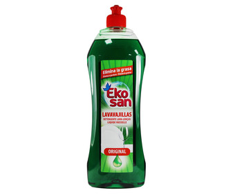 Detergente lavavajillas verde EKOSAN 800 ml. Detergente lavavajillas verde EKOSAN 800 ml.