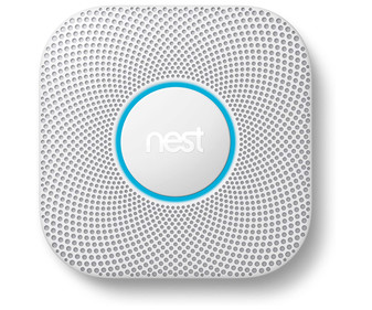 Detector de humo y CO, GOOGLE Nest Protect blanco, conexión WiFi, alimentación 6 pilas AA.