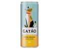 Vino blanco semiseco elaborado en Portugal GATAO lata de 25 cl.