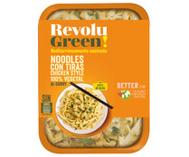 Noodles con tiras chicken style 100% vegetales, al curry REVOLU GREEN! 270 g.