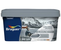 Pintura para paredes monocapa BRUGUER Colores del mundo Escandinavia Gris Intermedio, 4L.