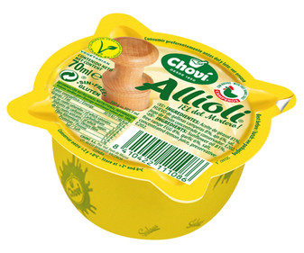Salsa alioli tradicional, presentada en mini-mortero CHOVI 70 g. Salsa alioli tradicional, presentada en mini-mortero CHOVI 70 g.