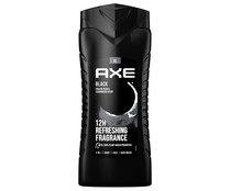 Gel de baño o ducha para hombre con aroma a pera y madera de cedro AXE Black xl  400 ml.