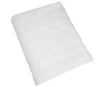 Toalla de ducha 100% algodón biológico color blanco liso, 540g/m² de densidad, ACTUEL