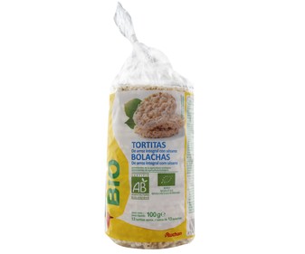 Tortitas de arroz integral ecológicas 100 gramos Tortitas de arroz integral ecológicas 100 gramos