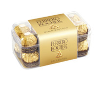Bombones crujientes de chocolate con leche y avellanas FERRERO ROCHER 200g.