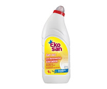Gel WC con blanqueantes clorados, aroma eucalipto EKOSAN 1 l.