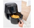 Freidora sin aceite BLACK + DECKER BXAF3500E, 1500W, capacidad 3L, temporizador, termostato 200°C.
