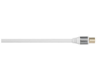 Cable HAMA de antena macho macho, 3 metros, terminales dorados, color blanco. Cable HAMA de antena macho macho, 3 metros, terminales dorados, color blanco.