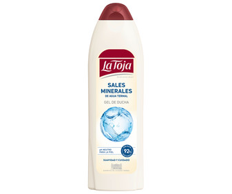 Gel de baño o ducha con sales minerales para piel suave y cuidada LA TOJA 550 ml.