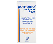Gel y champú con colágeno y lipoproteínas para pieles y cabellos delicados PON-EMO 500 ml.