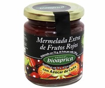 Mermelada de frutos rojos con azúcar de caña ecológica BIOAPRICA 275 g.