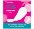Salvaslips normales, sin fragancia CAREFREE Cotton 76 uds.