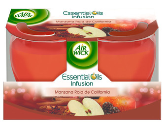 Ambientador de vela fragancia manzana roja de California AIR WICK 2 uds. Ambientador de vela fragancia manzana roja de California AIR WICK 2 uds.