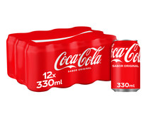 Refresco de cola COCA COLA pack 12 latas x 33 cl.