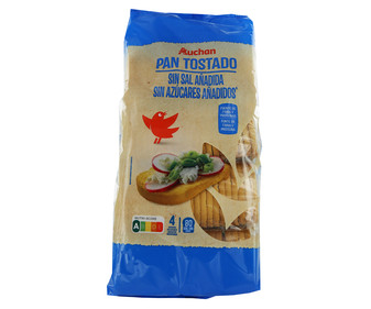 Pan tostado sin sal añadida en rebanadas PRODUCTO ALCAMPO 720 gr, Pan tostado sin sal añadida en rebanadas PRODUCTO ALCAMPO 720 gr,
