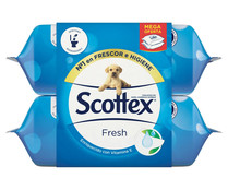 Toallitas  wc húmedas jumbo SCOTTEX 2 pack 148 uds.