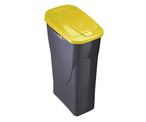 Cubo de basura con tapa. amarillo ECOBIN 25 l.
